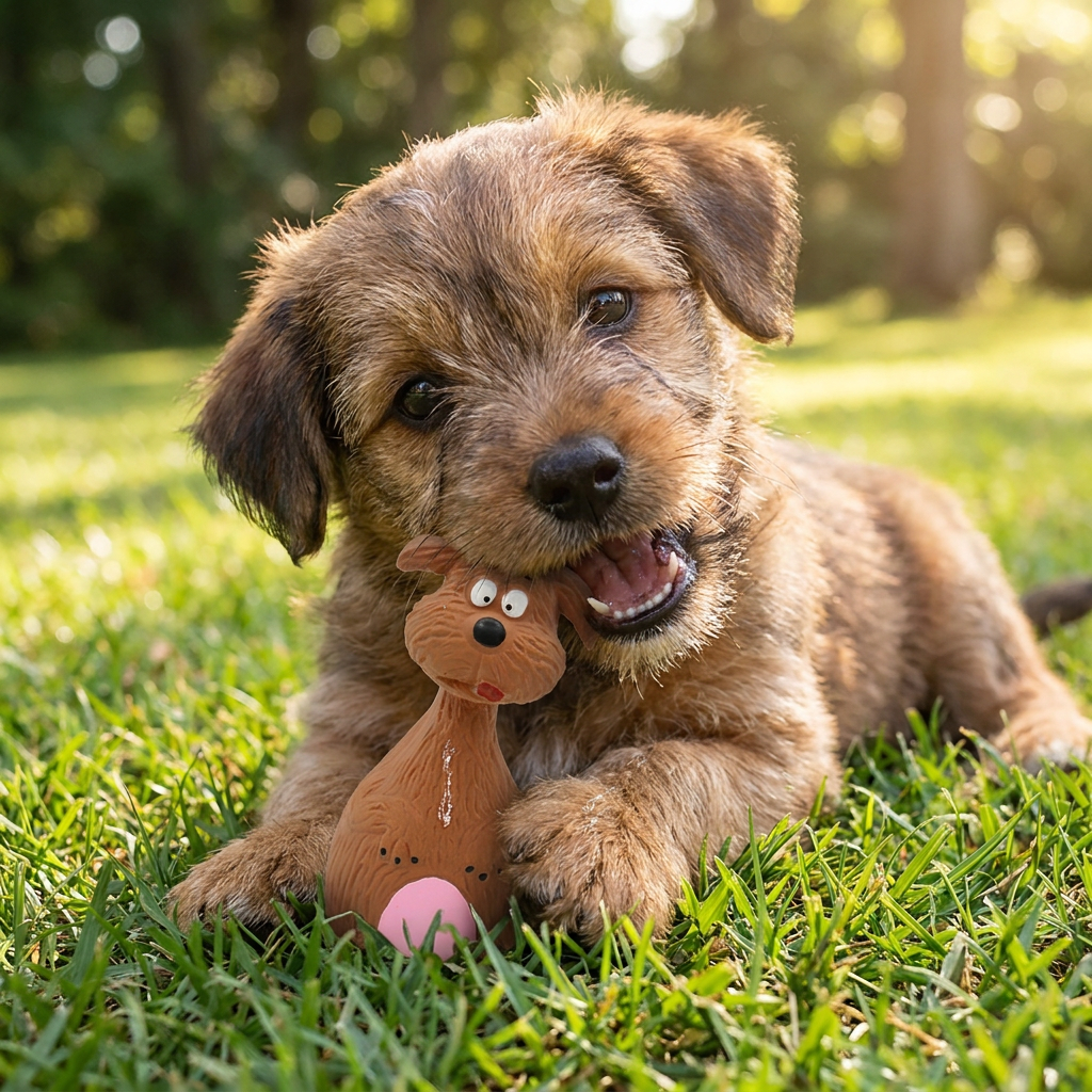 Durable Eco-Friendly Latex Squeaky Dental Dog Toy