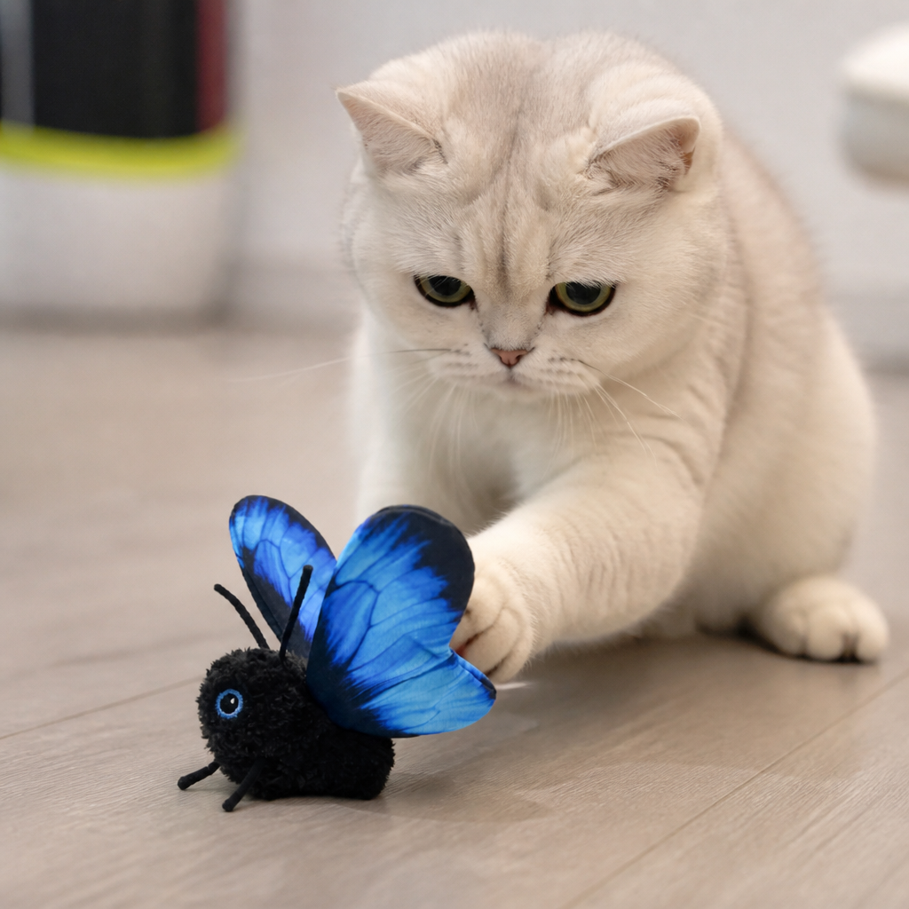 Interactive Flutter Butterfly Cat Toy – Automatic Flying Teaser