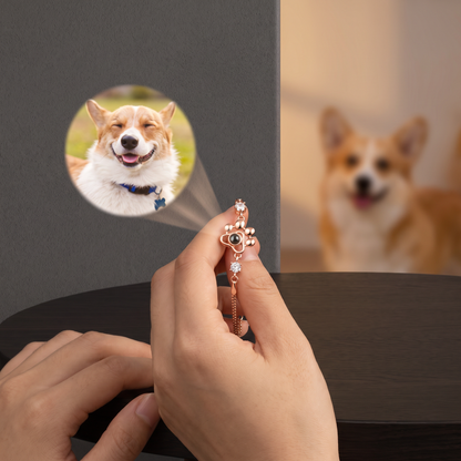 Personalized Paw Photo Projection Keepsake Bracelet