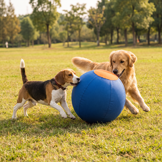 Inflatable Bite Resistant Herding Ball for Dogs – Durable Interactive Push & Chase Toy