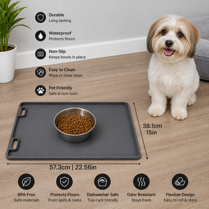 Non-Slip Mat for Food and Water Bowls