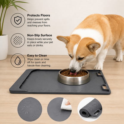 Non-Slip Mat for Food and Water Bowls
