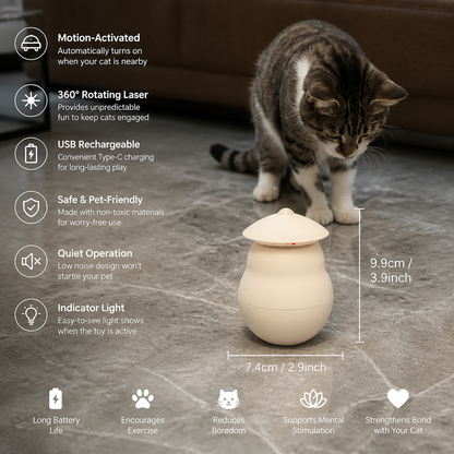 Automatic Motion-Activated Cat Laser Toy