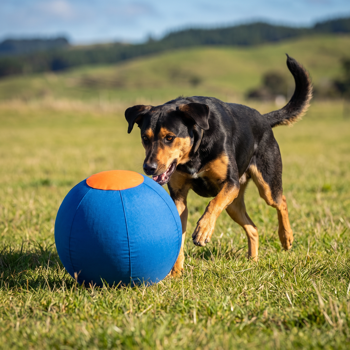 Inflatable Bite Resistant Herding Ball for Dogs – Durable Interactive Push & Chase Toy