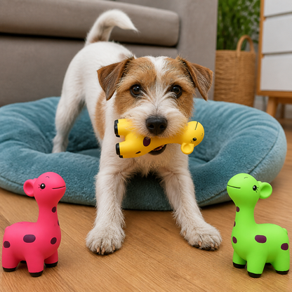 Squeaky Latex Deer Chew Dog Toy