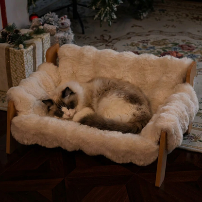Luxury Elevated Solid Wood Pet Couch Bed