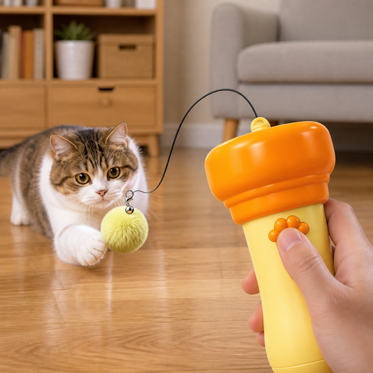 Interactive Pom-Pom Launcher Tod for Cats
