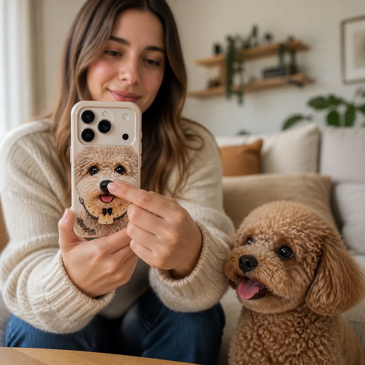 Personalized Pet Photo Phone Case with 3D Squeezable Nose