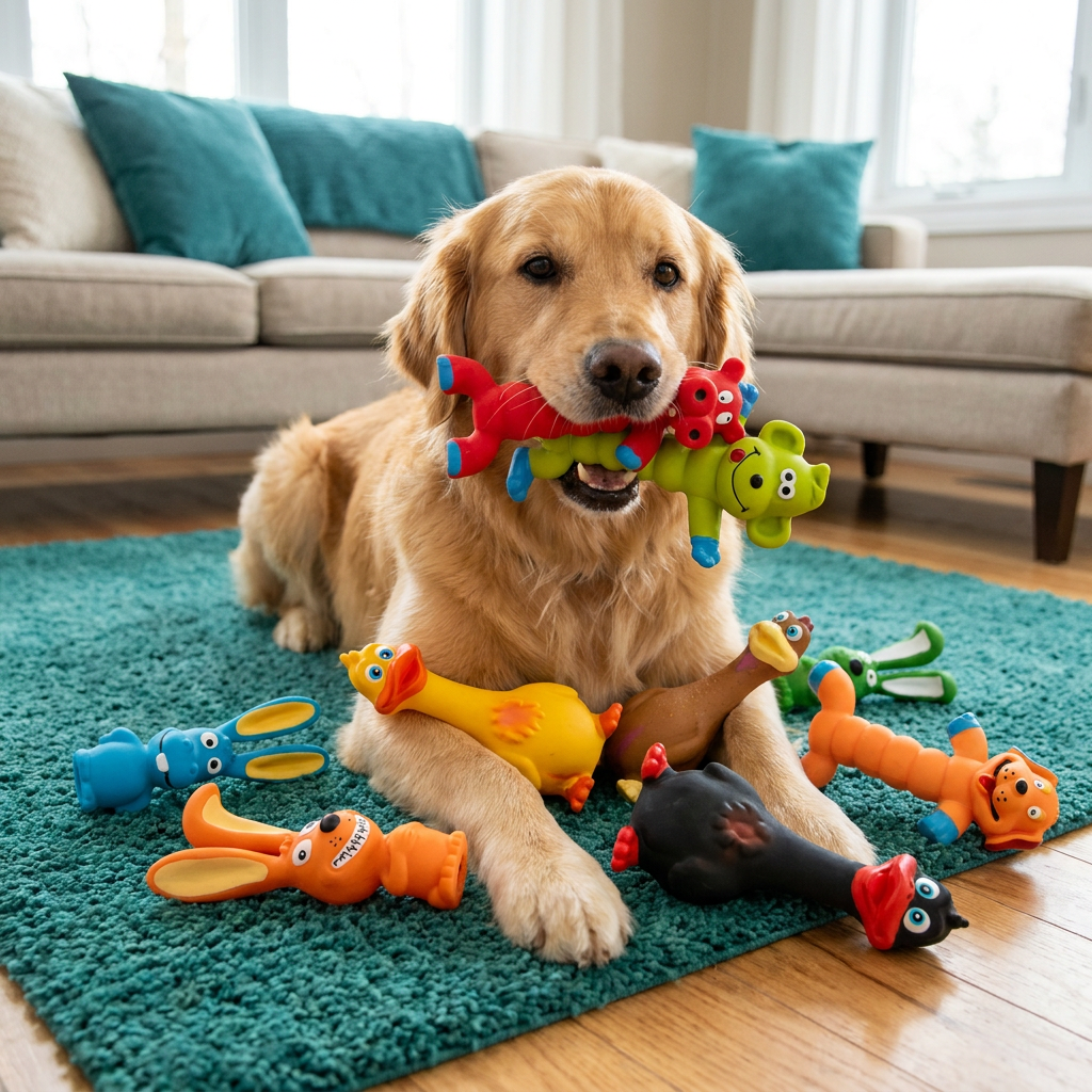 Durable Natural Latex Teeth Cleaning Dog Chew Toy