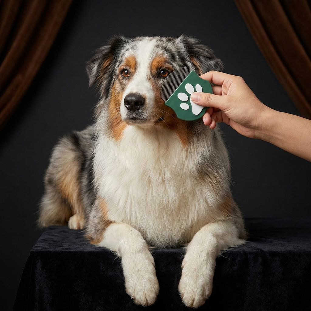 Pet Eye Comb – Facial Grooming Comb for Tear Stains, Eye Discharge & Flea Control
