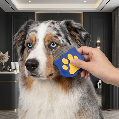 Pet Eye Comb – Facial Grooming Comb for Tear Stains, Eye Discharge & Flea Control
