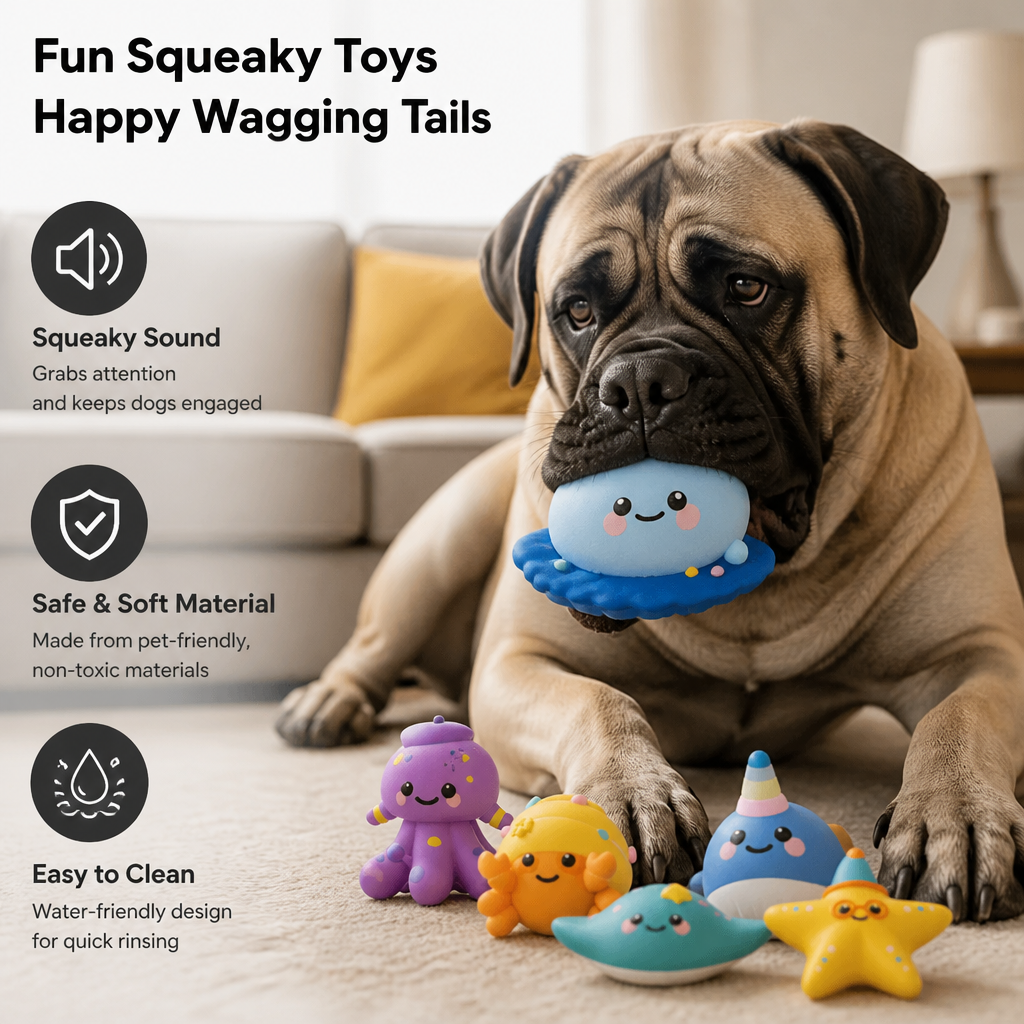 Cute Squeaky Ocean Animal Dog Toy
