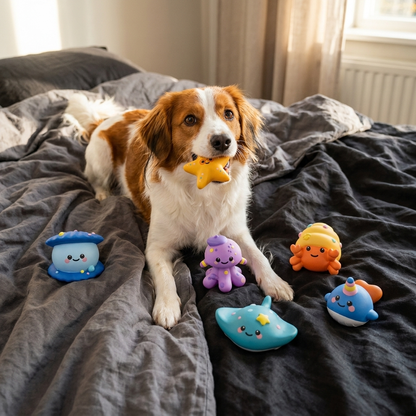 Cute Squeaky Ocean Animal Dog Toy