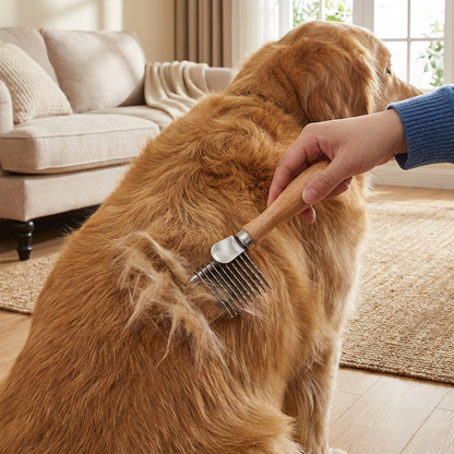 Pet Dematting Comb – Undercoat & Knot Remover