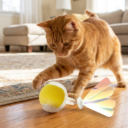 Upgraded Smart Rolling Cat Ball – Durable Interactive Toy with Mesh Tail