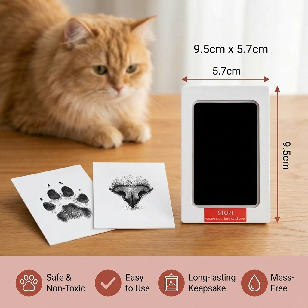 Pet Paw & Nose Print Kit – DIY Keepsake for Cat