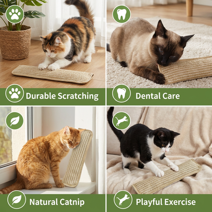 Natural Catnip Toy Scratching Pad made from Hemp Rope for Claw and Dental Care