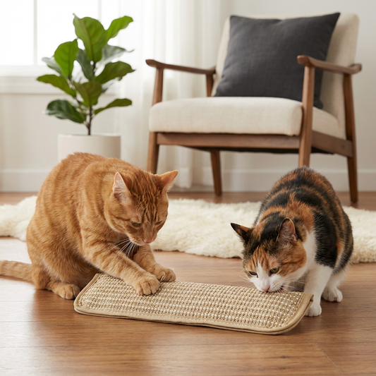 Natural Catnip Toy Scratching Pad made from Hemp Rope for Claw and Dental Care