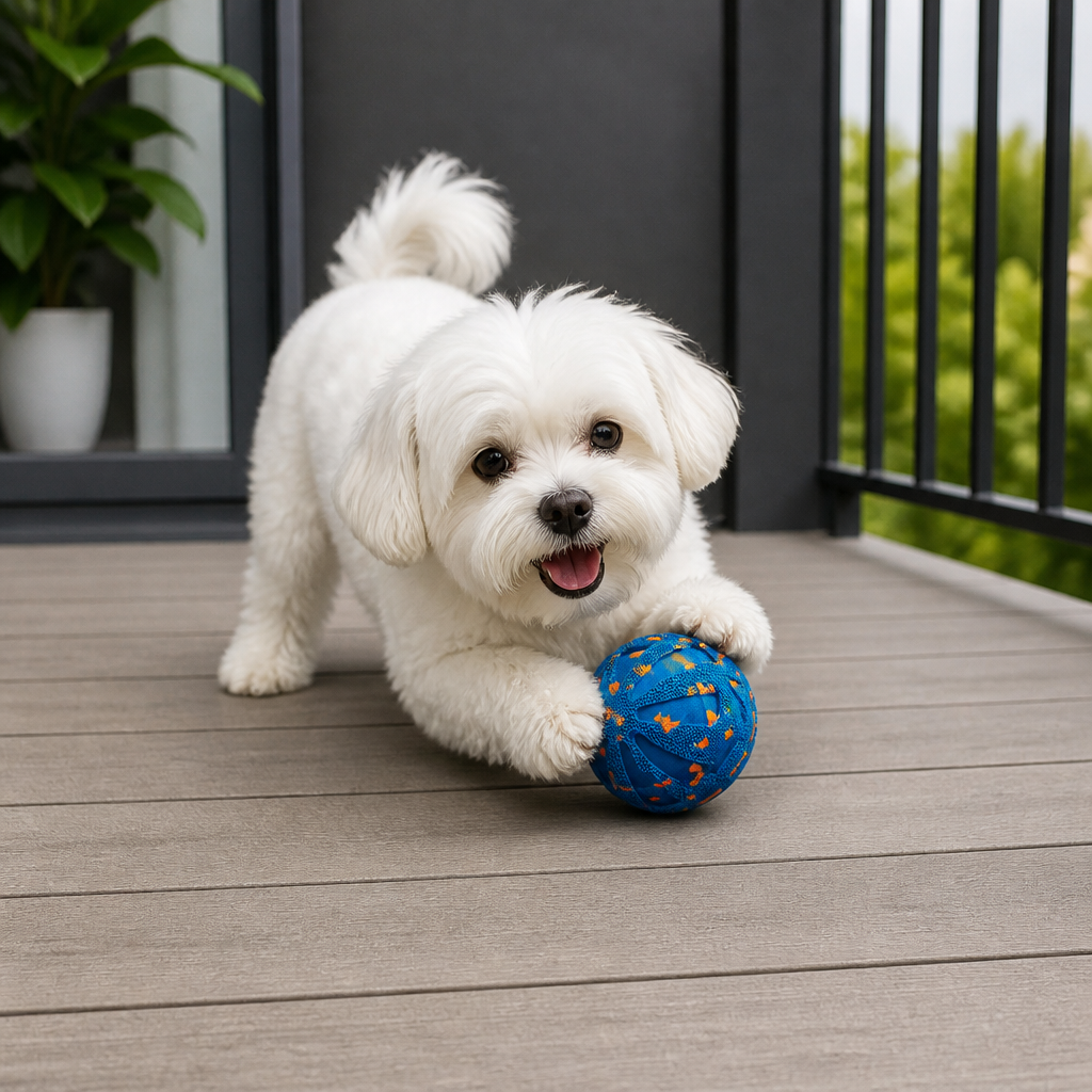 Interactive Rechargeable Dog Ball – Smart Rolling & Dental Chew Toy