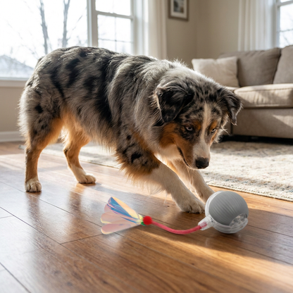 Upgraded Smart Rolling Dog Ball – Durable Interactive Toy with Mesh Tail
