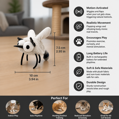 Motion-Activated Flying Insect Cat Toy