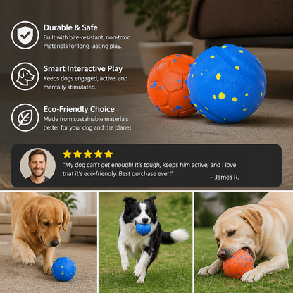Eco-Friendly Bite-Resistant Smart Interactive Automatic Dog Ball