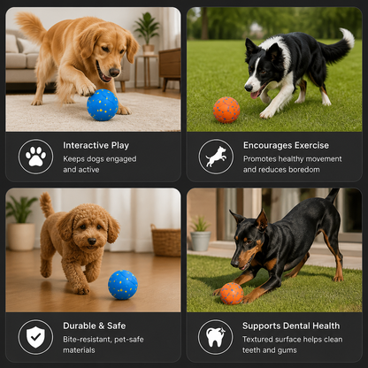 Eco-Friendly Bite-Resistant Smart Interactive Automatic Dog Ball