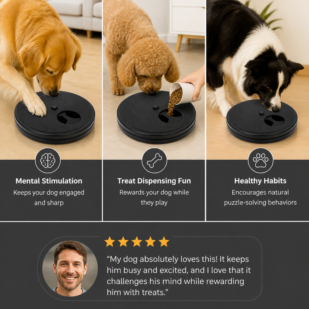 3-in-1 Interactive Dog Nail Scratch Toy with Treat Dispenser