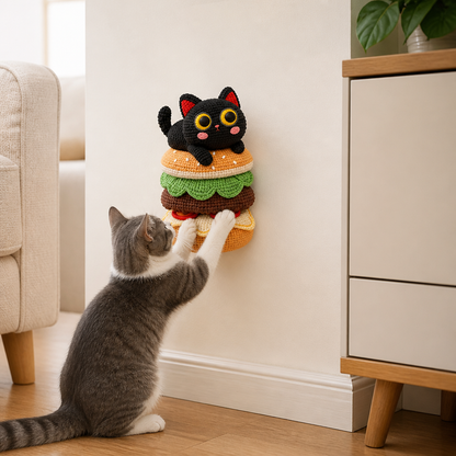 2in1 Woven Self-Adhesive Cat Scratching Mat & Furniture Protector with Interactive Toy