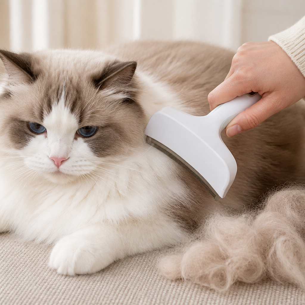 Cat Deshedding Undercoat Rake – Extra-Wide Grooming Tool for Loose Fur & Long Hair