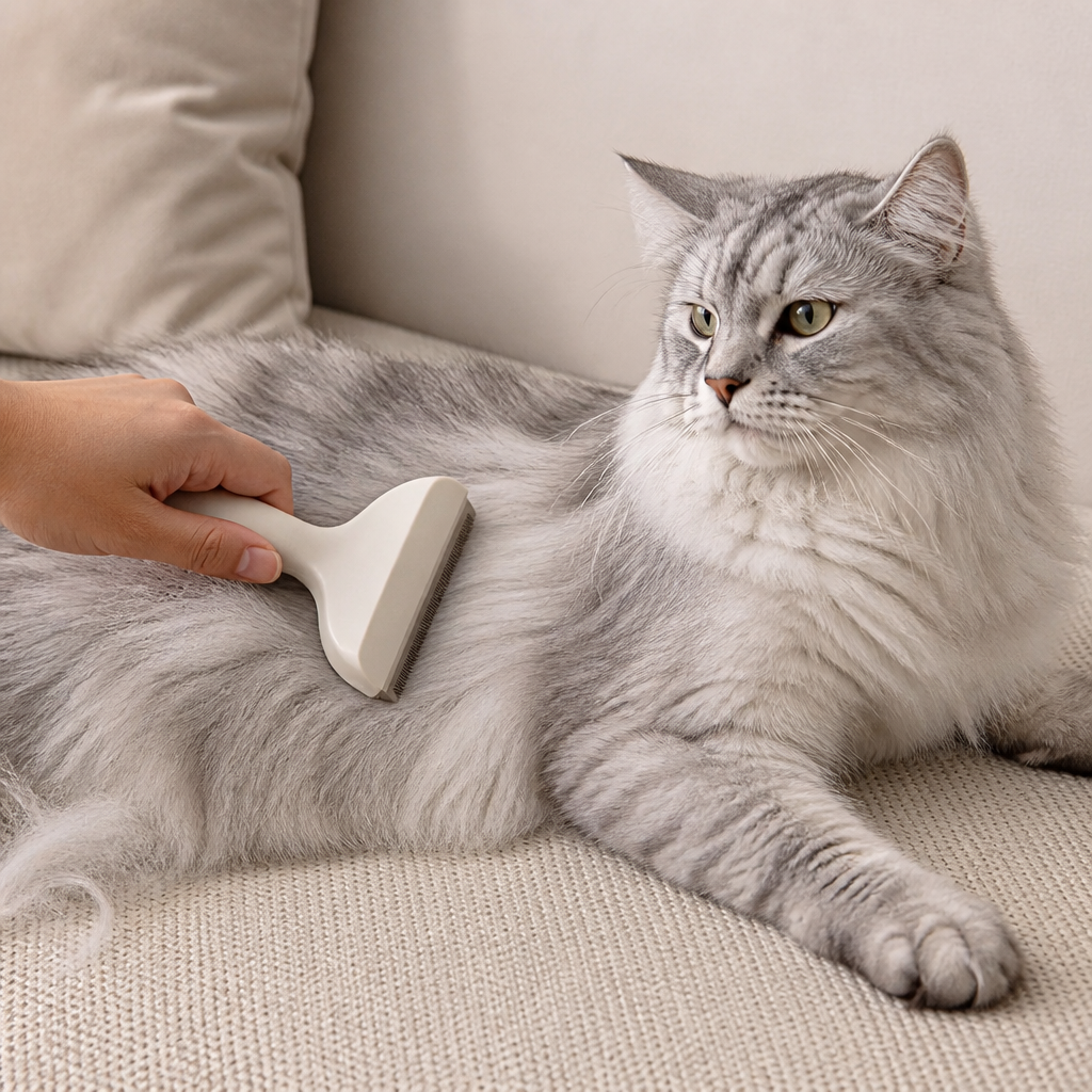 Cat Deshedding Undercoat Rake – Extra-Wide Grooming Tool for Loose Fur & Long Hair