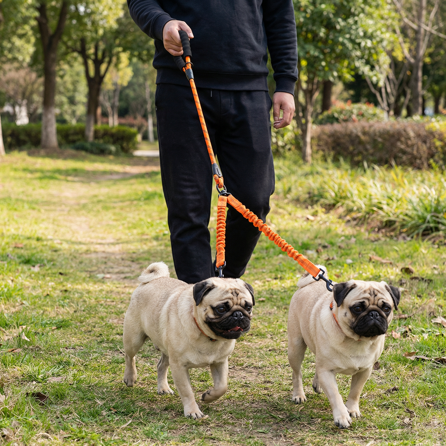 Easy Anti-Tangle Double Dog Leash