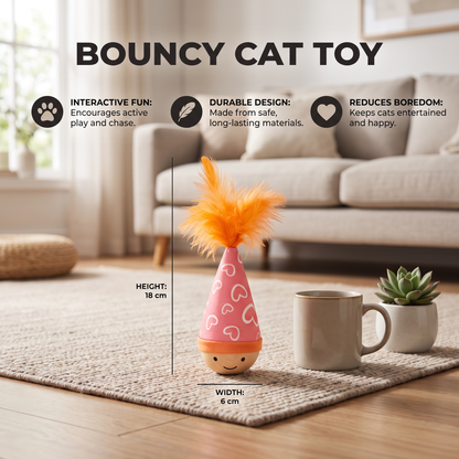 Bouncy Cat Toy – Durable Activity Toy to Reduce Boredom in Cats