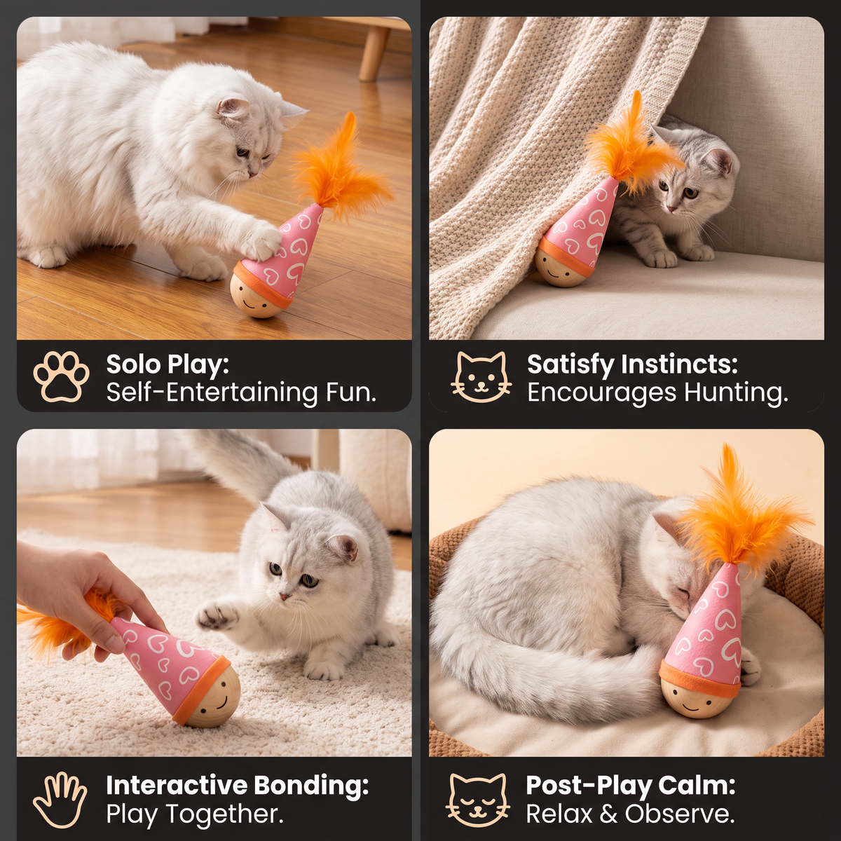 Bouncy Cat Toy – Durable Activity Toy to Reduce Boredom in Cats