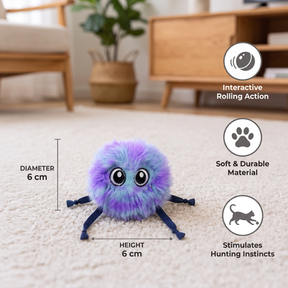 Cute Interactive Rolling Plush Cat toy