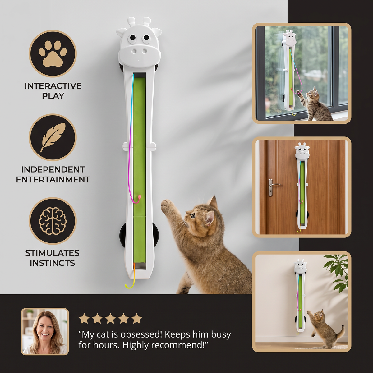 Automatic Cat Teaser Toy for Interactive & Independent Play