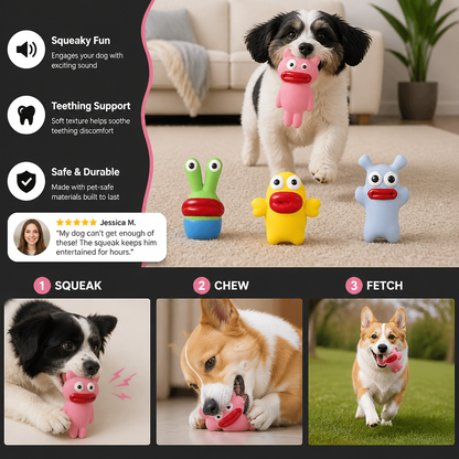 Interactive Chew & Squeak Puppy Toy
