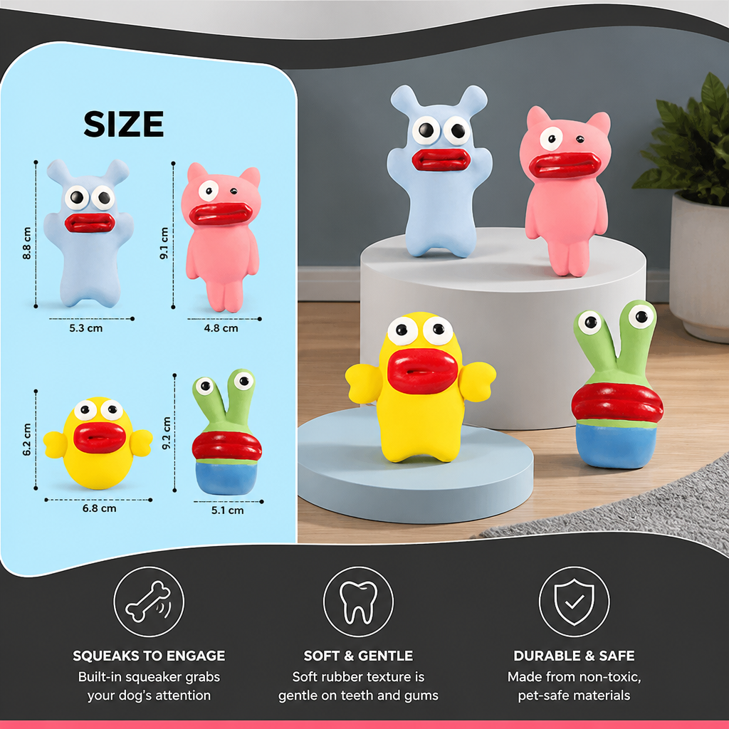 Interactive Chew & Squeak Puppy Toy