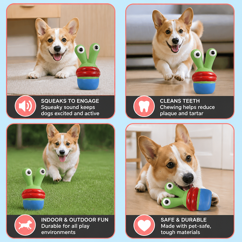 Interactive Chew & Squeak Puppy Toy