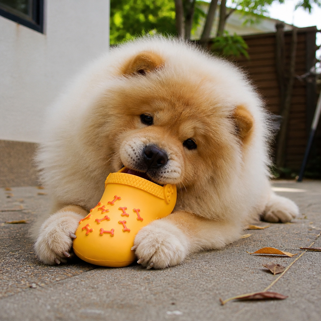 Interactive Squeaky Slipper Dog Chew Toy