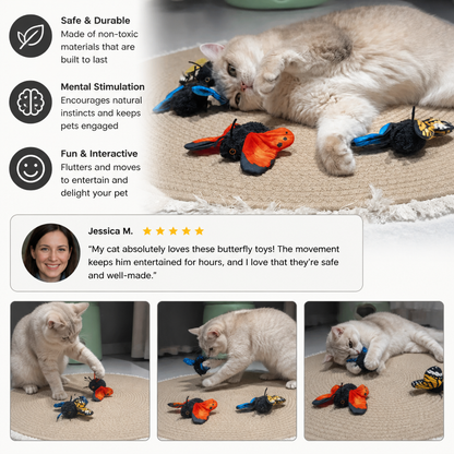 Interactive Flutter Butterfly Cat Toy – Automatic Flying Teaser