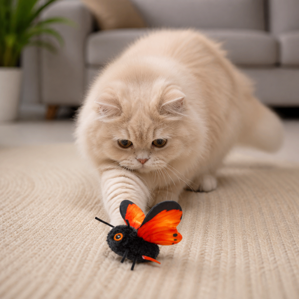 Interactive Flutter Butterfly Cat Toy – Automatic Flying Teaser