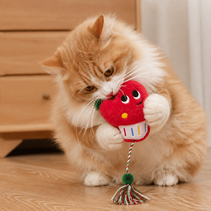 Christmas Catnip Rope Teaser Cat Toy
