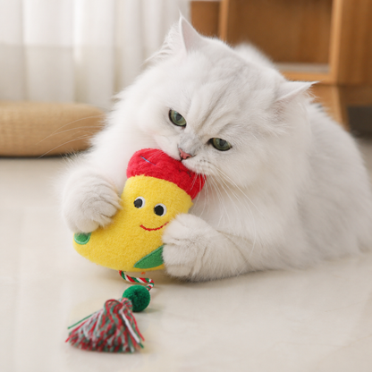 Christmas Catnip Rope Teaser Cat Toy