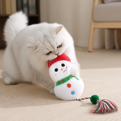 Christmas Catnip Rope Teaser Cat Toy