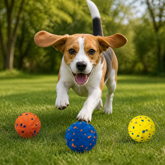 Interactive Rechargeable Dog Ball – Smart Rolling & Dental Chew Toy