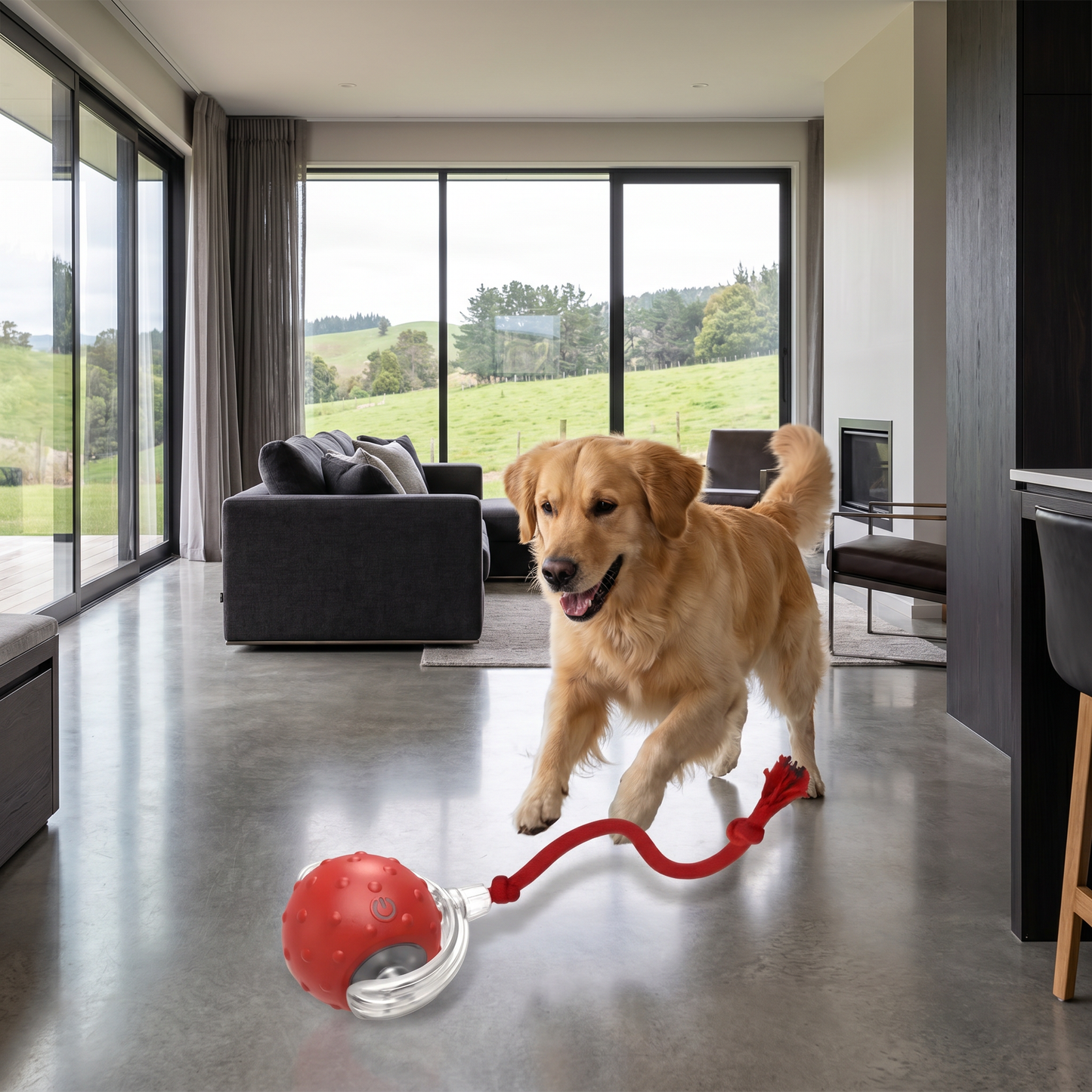 Active Rolling Ball with Tail for Dogs
