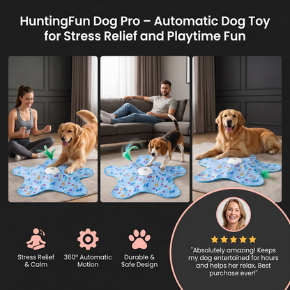 HuntingFun Dog Pro – Automatic Dog Toy for Stress Relief and Playtime Fun