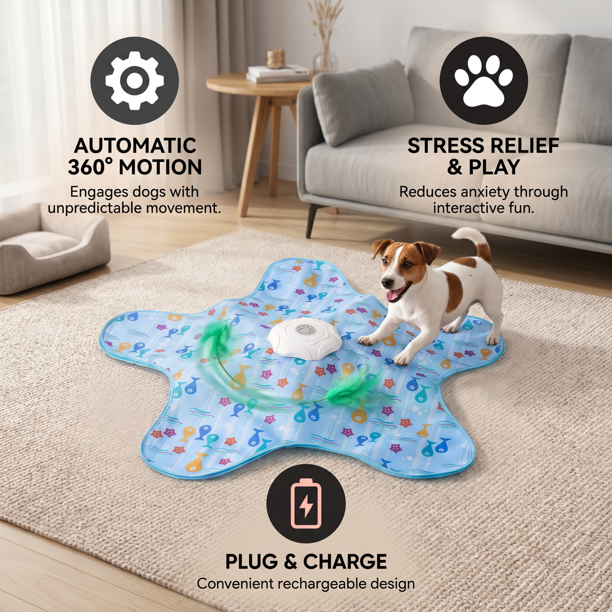 HuntingFun Dog Pro – Automatic Dog Toy for Stress Relief and Playtime Fun