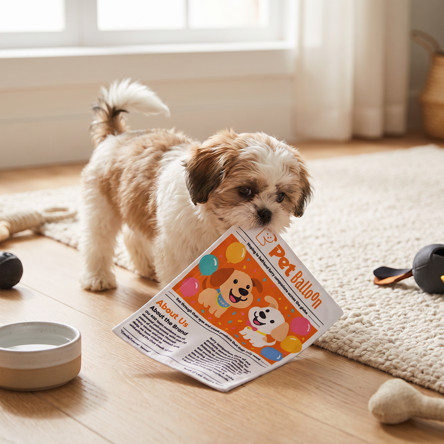 Durable Interactive Crinkle Newspaper Dog Toy
